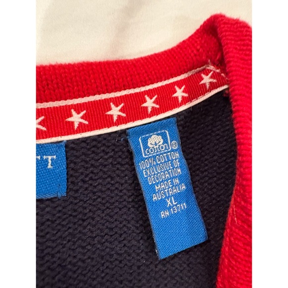 Karen Scott Sport Women's V-Neck Patriotic American Flag Sweater Vest, XL - Picture 5 of 7